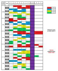 Rozvrh hodin: 2. stupeň platný od 22.2.2021